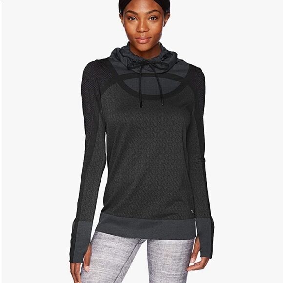 Under Armour NWOT gray theadborne seamless funnel neck heatgear top L - Picture 1 of 16